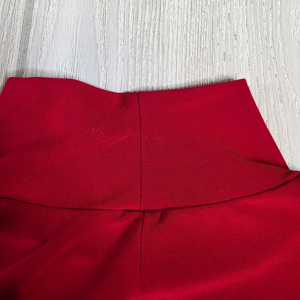 Clara Sun Woo Red Cold Shoulder Stretchy Tunic Top Size Medium - Picture 5 of 9